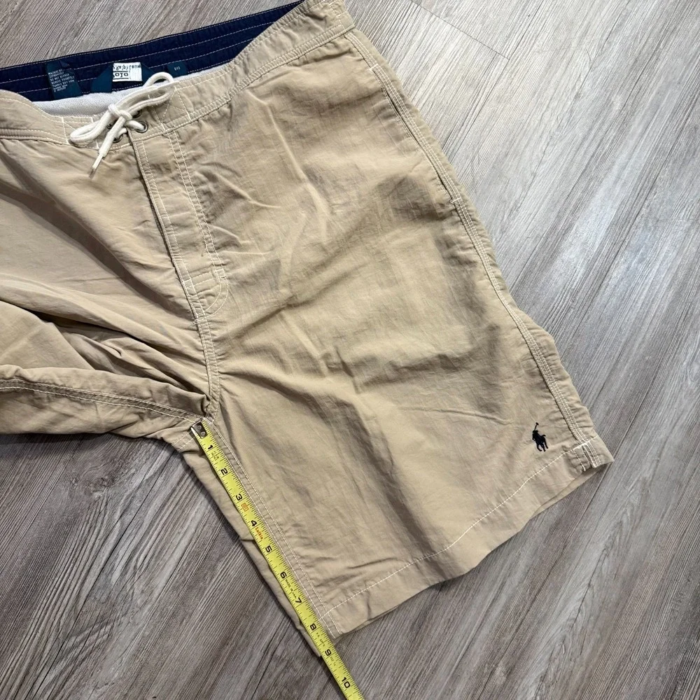 Polo Ralph‎ Lauren Mens Medium Vintage Beige Swim Trunks